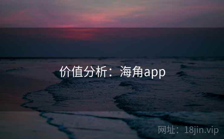 价值分析:海角app 价值分析:海角app